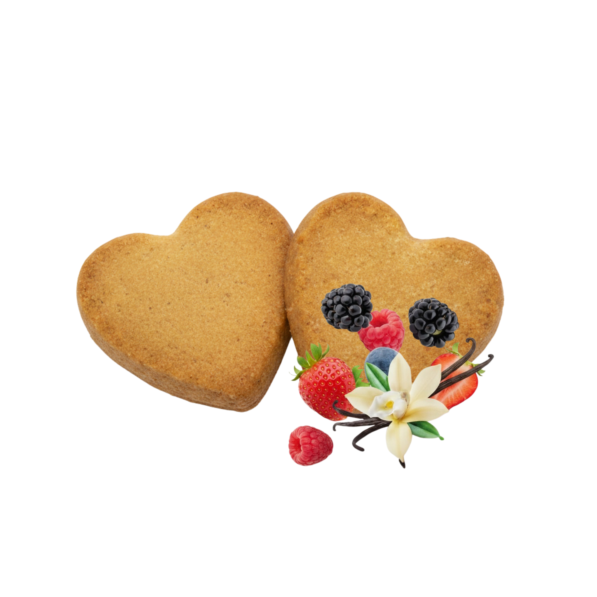 Galletas en Forma de Corazón - Frutos Rojos y Vainilla 🍓🍨