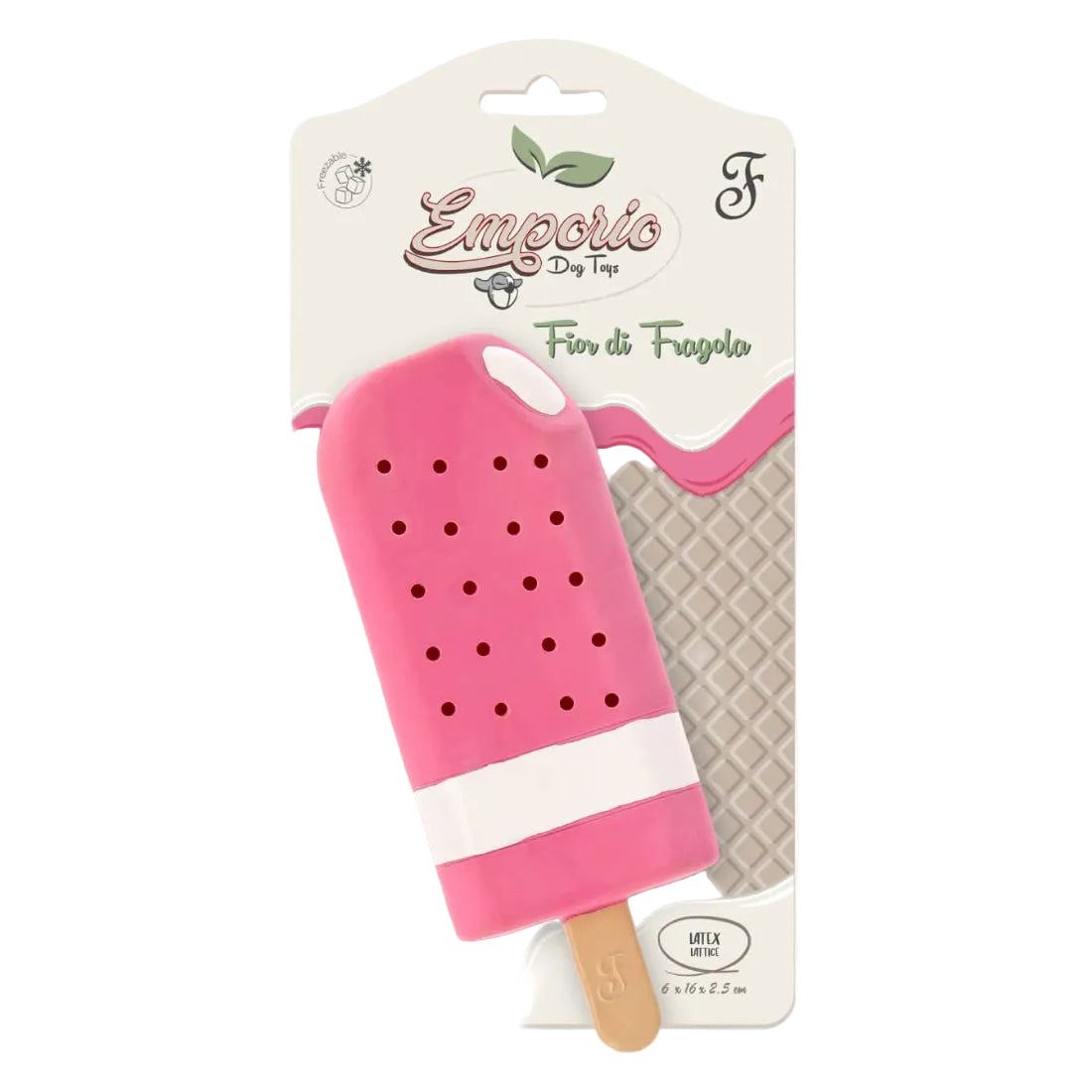 Helado Refrescante de Fresa - Juguete para Perros