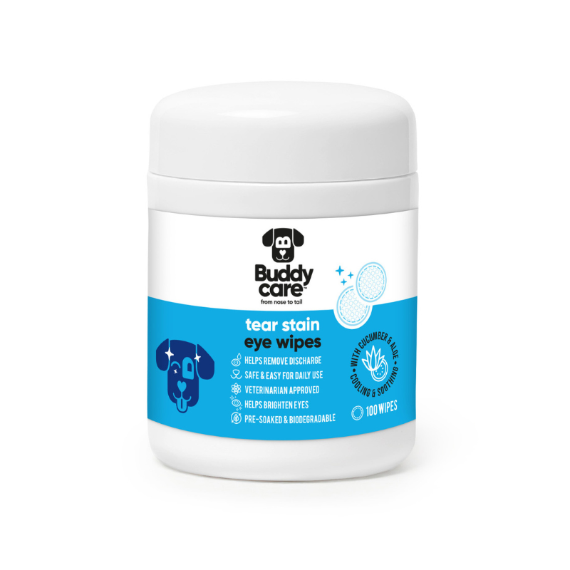 BuddyCare Dog Toallitas Limpiadoras para Ojos y Lagrimal (100 toallitas)