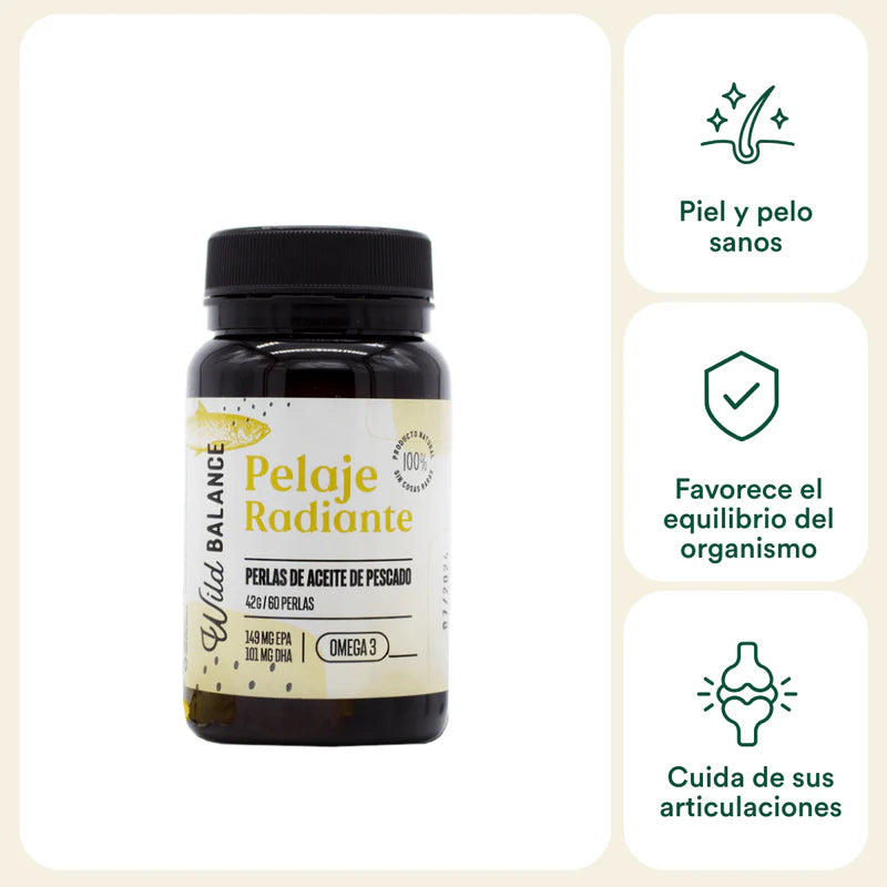 Pelaje Radiante Cápsulas Omega 3 - Aceite de Pescado