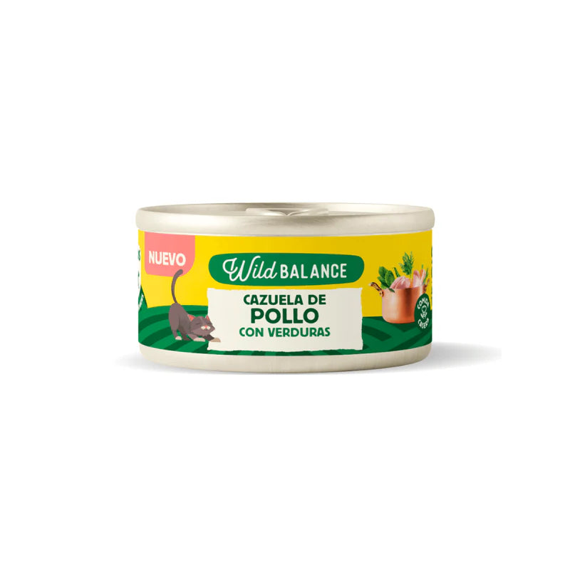 Lata Cazuela de Pollo con verduras para Gatos 80gr