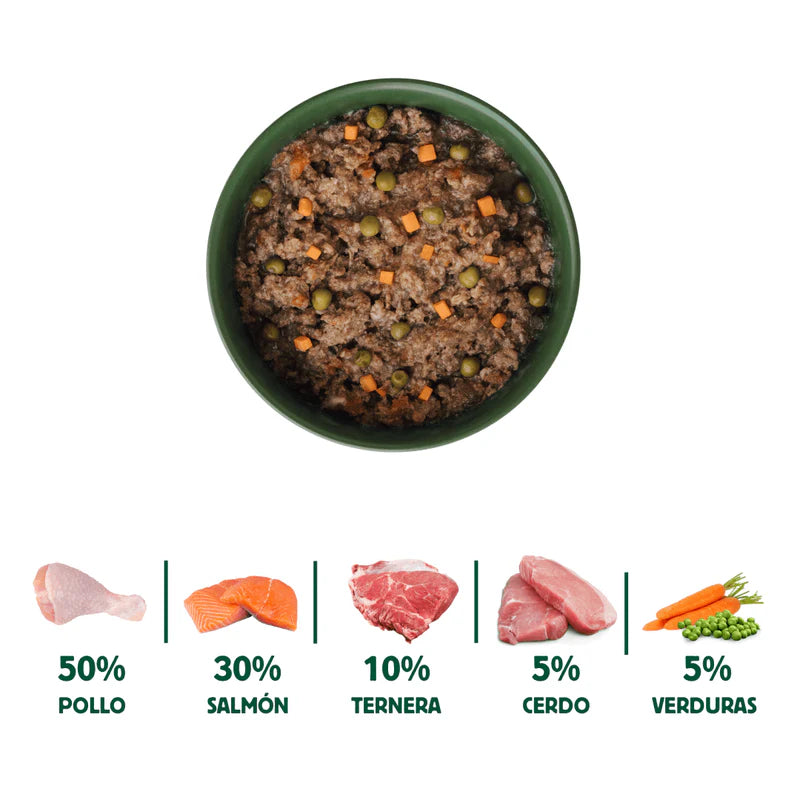 Lata Guiso del Pescador con Salmón y Cerdo para perros 400g