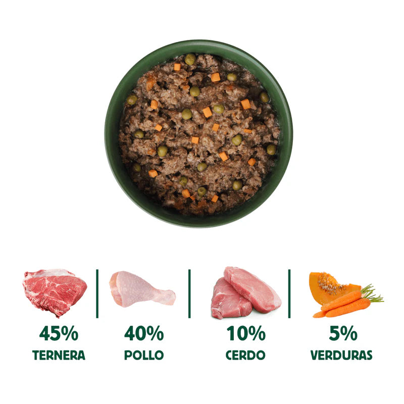 Lata de Ragut tradicional de Ternera y Pollo para perros 400g