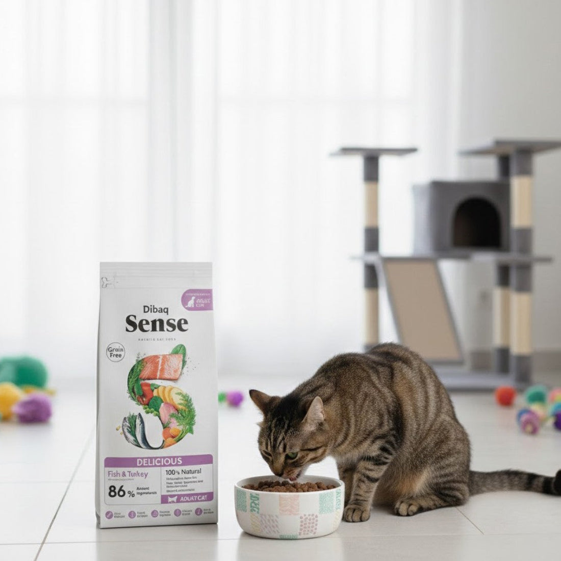 Sense Gato de Pescado y Pavo
