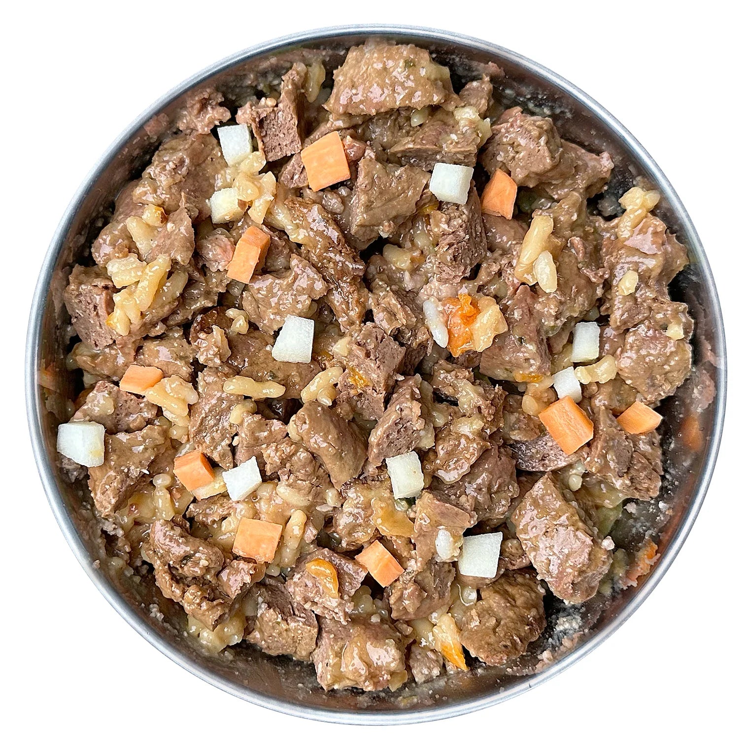 Conejo con arroz, zanahoria y arándanos