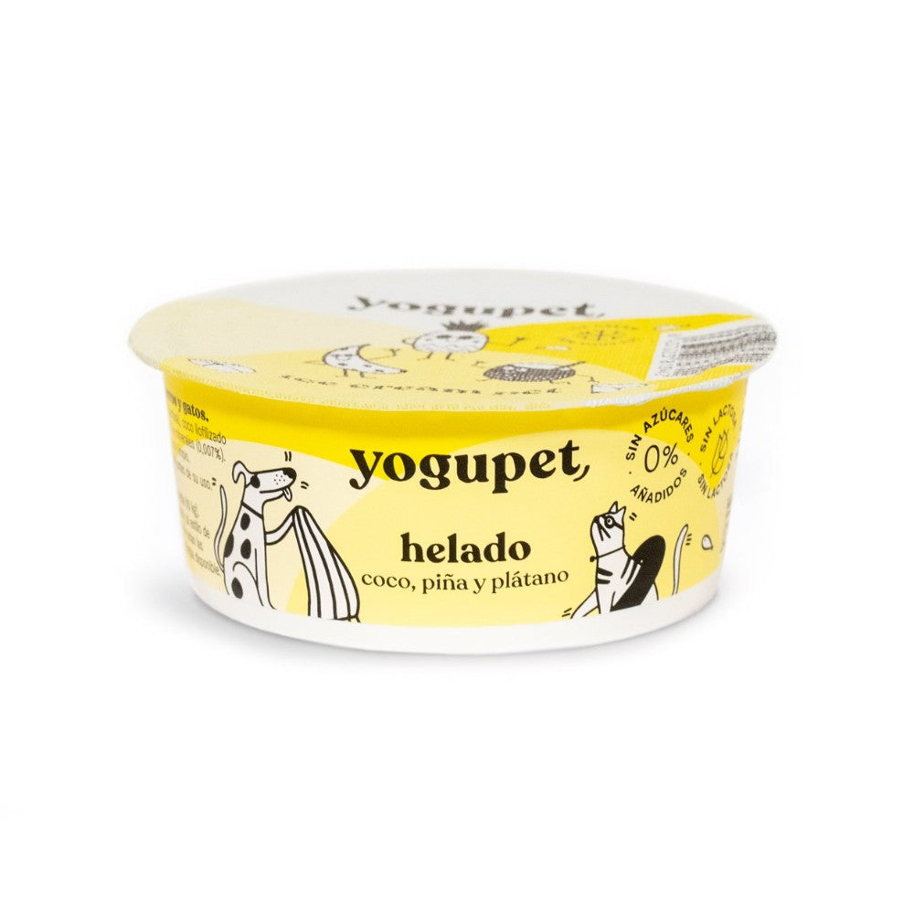 Helado Yogupet de Coco,Piña y Plátano - Para Perros y Gatos